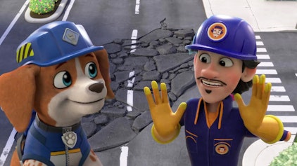 Rubble & Crew Die Crew repariert eine Straße