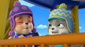 Rubble & Crew Die Crew baut ein Riesen-Schnee-Sause-Eichhörnchen