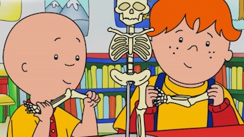 Caillou Caillou leiht sich ein Buch / Friedolin, das Skelett / Caillnudel