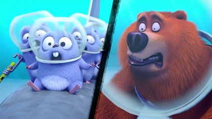 Grizzy & die Lemminge Hütte unter Wasser