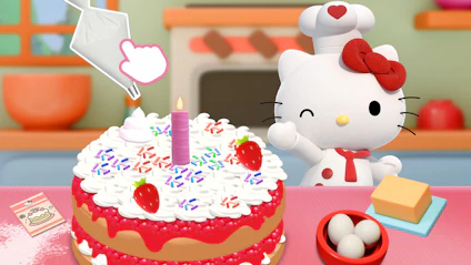 Hello Kitty Geburtstagskuchen backen mit Kitty