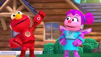 Sesame Street's Mecha Builders Staub im Wind