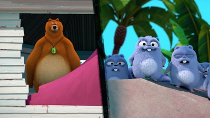 Grizzy & die Lemminge Verfolgung zu Boot