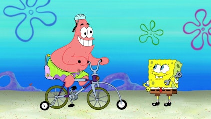 SpongeBob Schwammkopf Fahrrad-Fahrtraining