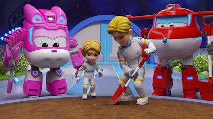 Super Wings Tulpen auf dem Mond